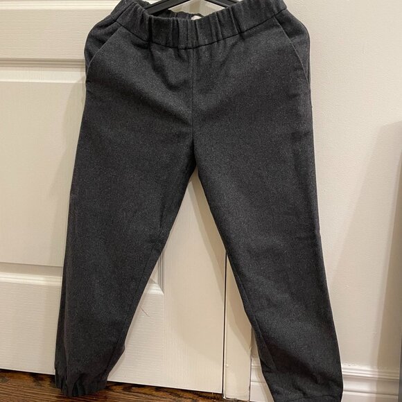 Le Fou Wilfred Grey Wool Jogger Pants - Picture 1 of 5